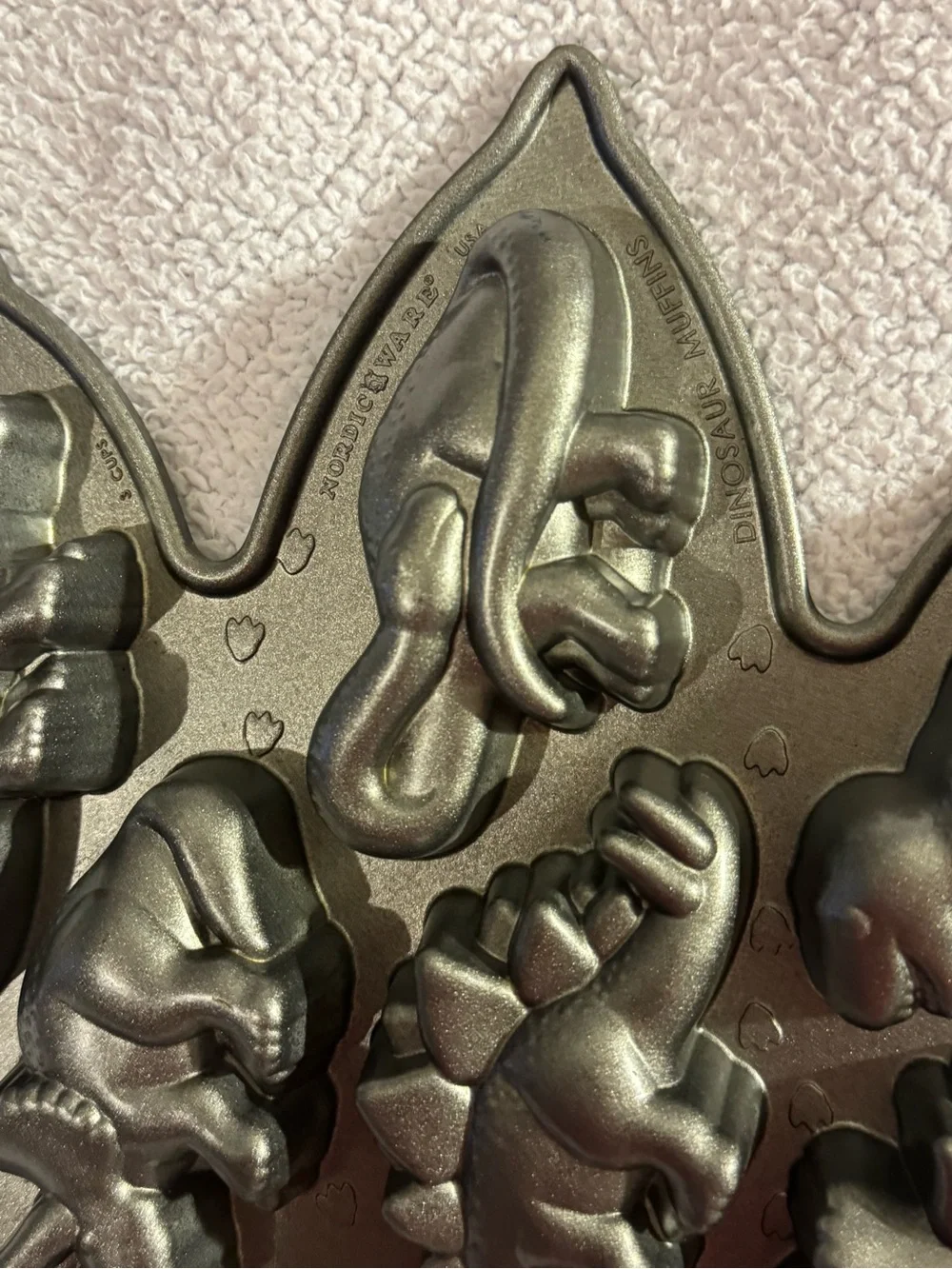 Nordic Ware Metallic Dinosaur Footprint Muffin Pan